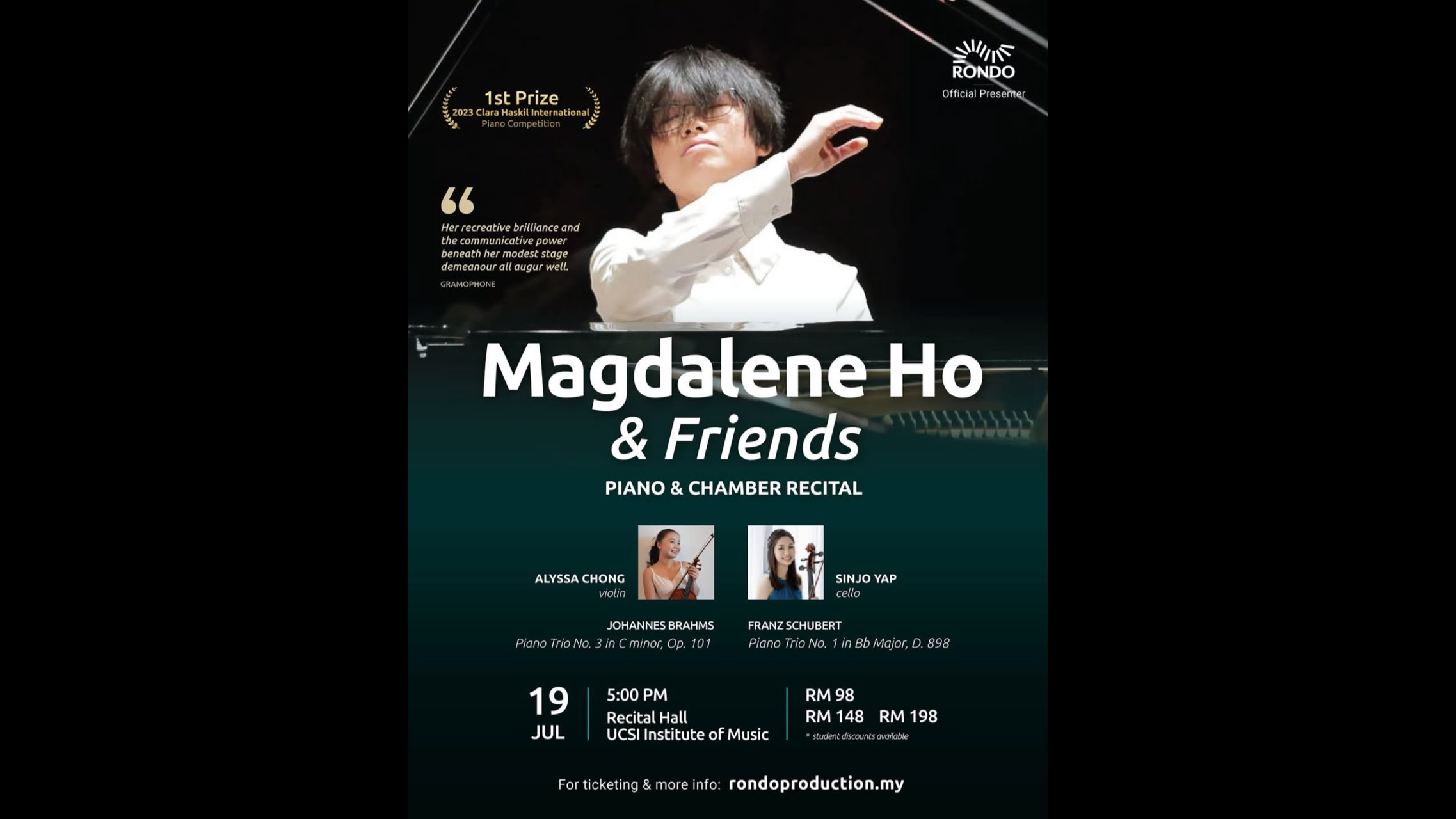 Magdalene Ho & Friends: Piano & Chamber Recital