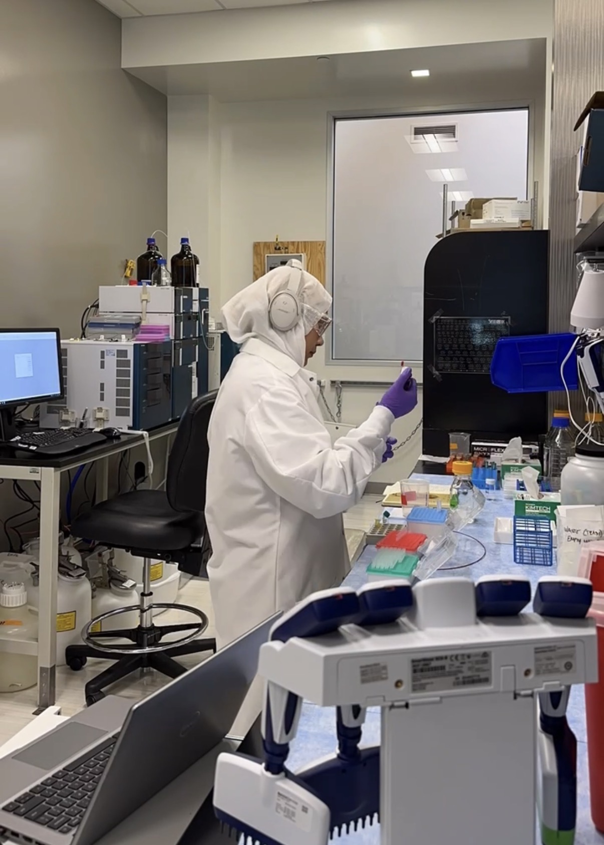Iffah Aziz in the lab