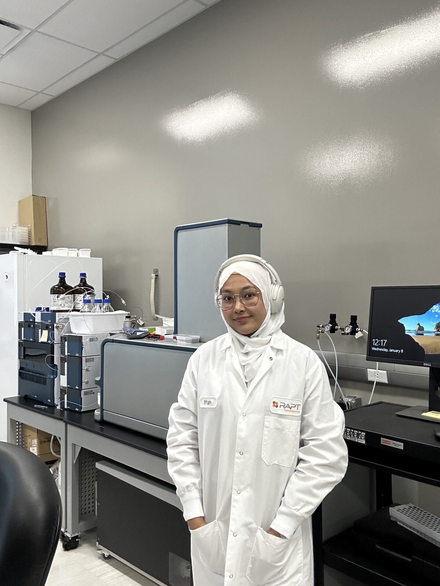 Iffah Aziz in the lab