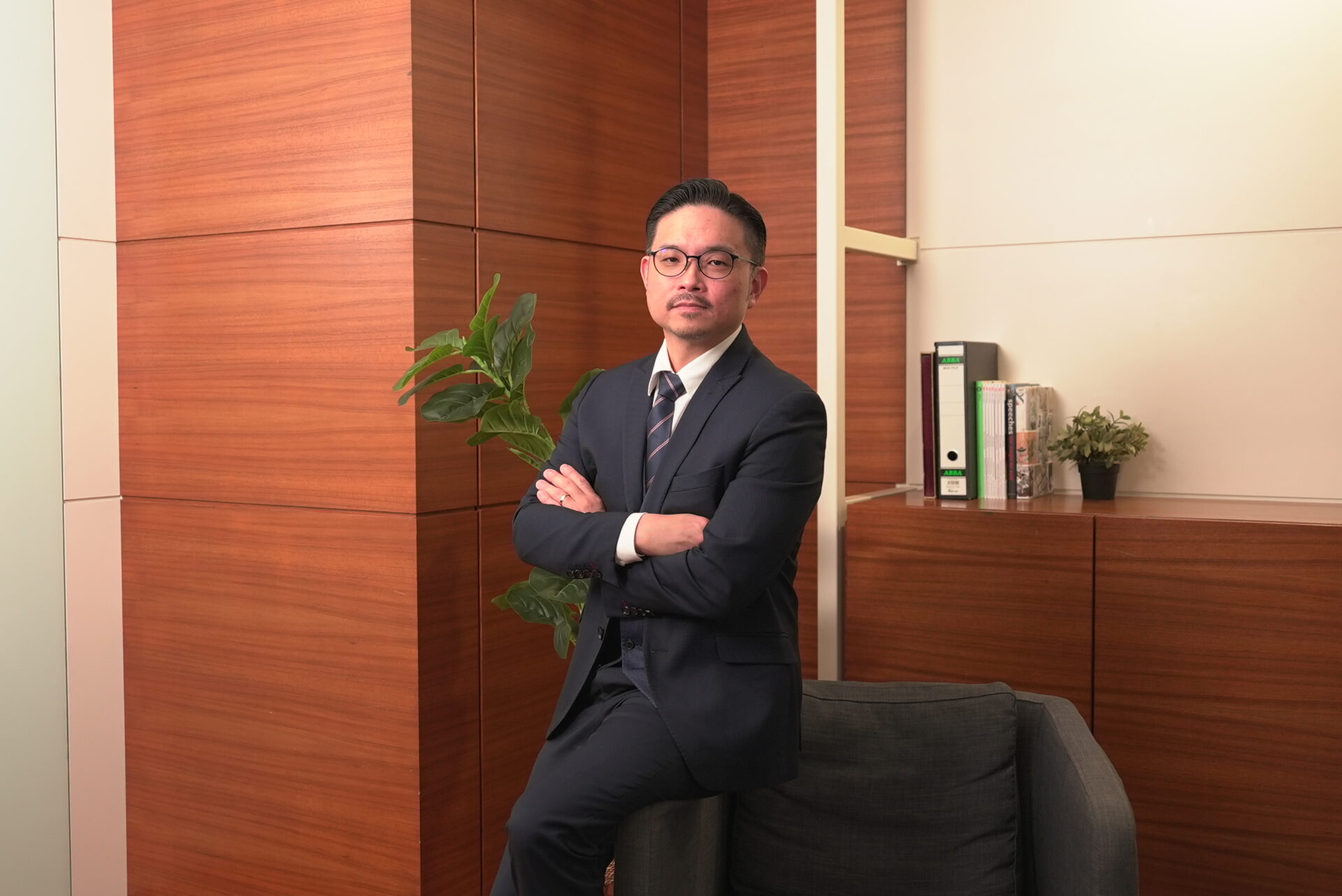 Dr. David in an office. 